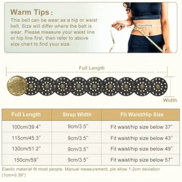 Stylish Suyi Wide Disc Leather Belt for Women