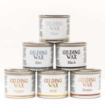 Dixie Belle Gilding Wax | Gold | Oil-Based Metallic Luxury Luster for Sheen, Shimmer on DIY Projects | Detail Enhancer for Furniture, Hardware, Wood