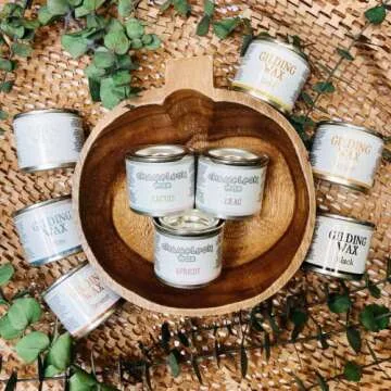 Dixie Belle Gilding Wax | Gold | Oil-Based Metallic Luxury Luster for Sheen, Shimmer on DIY Projects | Detail Enhancer for Furniture, Hardware, Wood