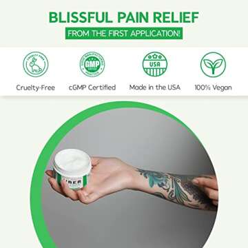 Uber Numb 5% Lidocaine Numbing Cream, Pain Relief Cream Burn Itch Cream, 2 Oz 1-Pack, Topical Anesthetic Cream Maximum Strength with Vitamin E for Local and Anorectal Uses, Hemorrhoid Treatment