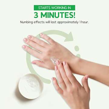 Uber Numb 5% Lidocaine Numbing Cream, Pain Relief Cream Burn Itch Cream, 2 Oz 1-Pack, Topical Anesthetic Cream Maximum Strength with Vitamin E for Local and Anorectal Uses, Hemorrhoid Treatment