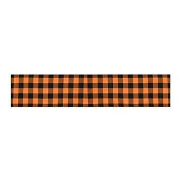 Tosewever Halloween Buffalo Check Plaid Table Runner, Cotton Polyester Blend Classic Family Dinner T...
