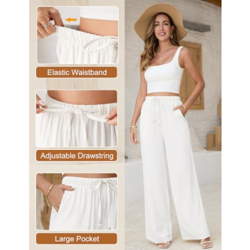 Jyanl Women’s Linen Palazzo Pants - Summer Comfort