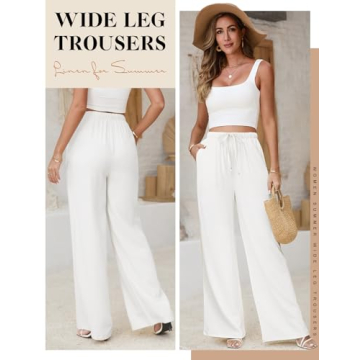 Jyanl Women’s Linen Palazzo Pants - Summer Comfort