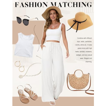 Jyanl Women’s Linen Palazzo Pants - Summer Comfort