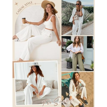 Jyanl Women’s Linen Palazzo Pants - Summer Comfort