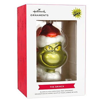 Hallmark Grinch Blown Glass Ornament for Christmas Collectors