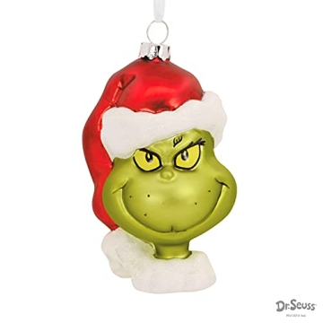 Hallmark Grinch Blown Glass Ornament for Christmas Collectors