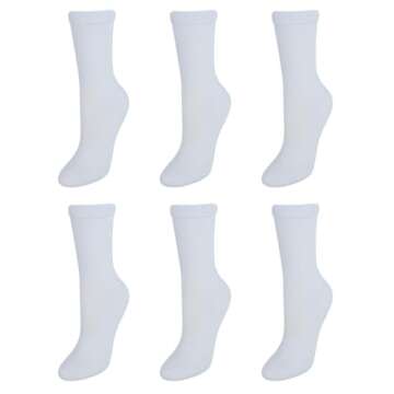 Hanes Ultimate Women's 6-Pack Crew Socks - Comfort and Durability