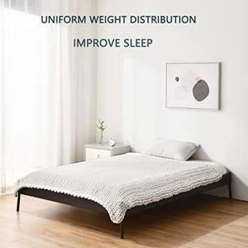 XPKWS Chunky Knitted Weighted Blanket Hand Made Polyester Throw Blankets for Sleep Bed Sofa Chair Home Decor Breathable Cozy (White, 51"x63")