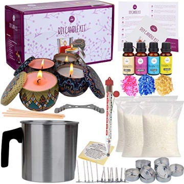 J MARK Candle Making Kit – 66 Pcs Complete Craft Set