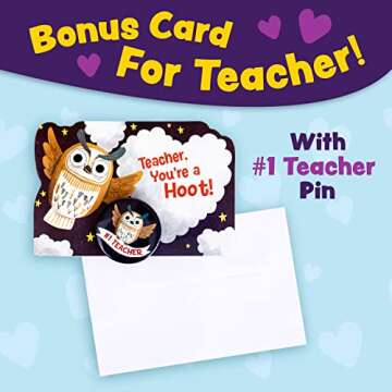 Peaceable Kingdom Classroom Valentines Cards Set with Pins