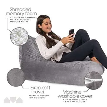 Milliard Ultimate Pillow Lounger - Memory Foam Floor Chair