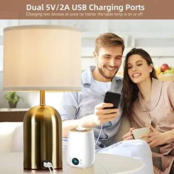 Stylish GyroVu Touch Control Table Lamps Set of 2