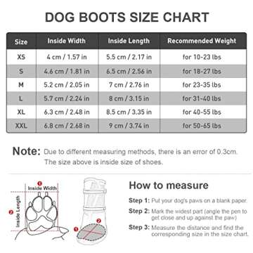 Dog Shoes for Large Dogs Winter Snow Dog Booties with Adjustable Straps Rugged Anti-Slip Sole Paw - Sports Running Hiking Pet Dog Boots Protectors Comfortable Fit for Medium Large Dog (XL, Blue)