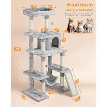 Shop Yaheetech 63in Multi-Level Cat Tree for Indoor Cats