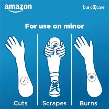 Amazon Basic Care Antibacterial Sheer Adhesive Pad Bandages, Extra Large Comfortable Non-Stick Pad, Helps Prevent Infection, First Aid & Wound Care Protection, All Skin Types, 30 Count (3x4 inches)