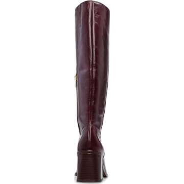 Vince Camuto Women's Sangeti Stacked Heel Knee High Boot Fashion, Dark Mahogany, 7.5