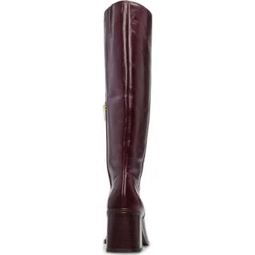 Vince Camuto Women's Sangeti Stacked Heel Knee High Boot Fashion, Dark Mahogany, 7.5