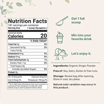 Organic Ginger Powder 2lbs for Cooking and Baking