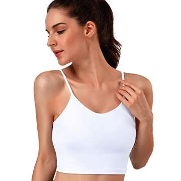 Heroway Crop Tops for Women Padded Sports Bra - Stylish Workout Tank Top for Yoga & Fitness