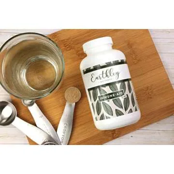 Earthley Wellness Immune-Aid, Natural Vitamin C Powder, Camu Camu, Acerola, Orange Peel, Boost Immune Health, Skin Health (2 oz)