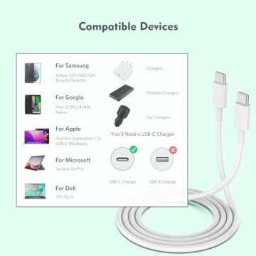 Fast Charging USB C to C Cable 3-Pack 6FT
