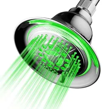 DreamSpa Color-Changing LED Shower Head - 5 Settings for All Ages