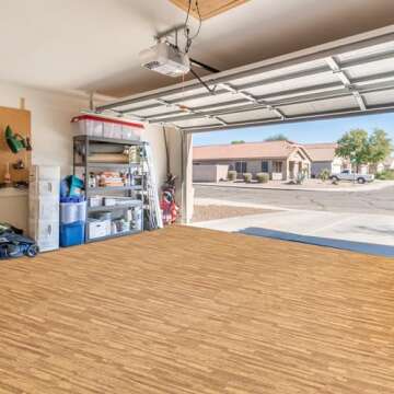 Sorbus Wood Floor Mats - Interlocking Comfort Tiles for Home