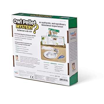 hand2mind Animal Science Kit for Kids 8-12, Kids Science Kit with Fact-Filled Guide, Learn About Animal Biology and Dissect Owl Pellets, STEM Toys, 10 Science Experiments