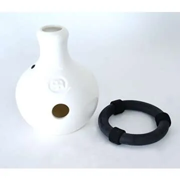 Meinl Percussion IBO Drum, Small Ceramic Body — NOT Made in China — Includes Microphone Port and Padded Foam Base, 2-Year Warranty (ID10WH)