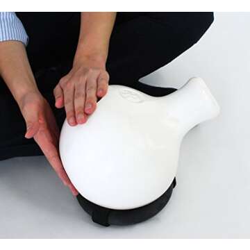 Meinl Percussion IBO Drum, Small Ceramic Body — NOT Made in China — Includes Microphone Port and Padded Foam Base, 2-Year Warranty (ID10WH)