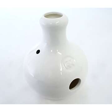 Meinl Percussion IBO Drum, Small Ceramic Body — NOT Made in China — Includes Microphone Port and Padded Foam Base, 2-Year Warranty (ID10WH)