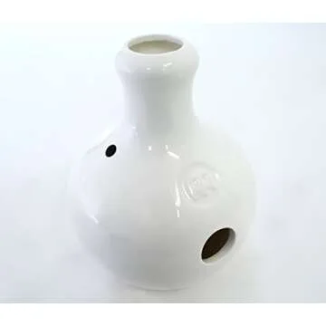 Meinl Percussion IBO Drum, Small Ceramic Body — NOT Made in China — Includes Microphone Port and Padded Foam Base, 2-Year Warranty (ID10WH)