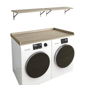 Kaboon Washer Dryer Countertop and Shelves Set - Stylish Laundry Room Organization