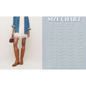 Brown Knee High Boots for Women Square Toe Wide Calf Boots Casual Comfortable Chunky Block Heel Tall Boots Riding Boots