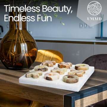 Luxury Marble Tic Tac Toe Game | Elegant Home Decor & Gift