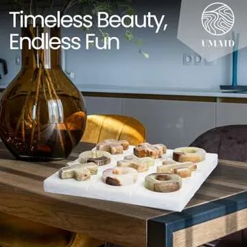 Luxury Marble Tic Tac Toe Game | Elegant Home Decor & Gift