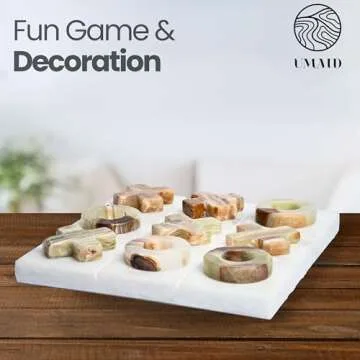 Luxury Marble Tic Tac Toe Game | Elegant Home Decor & Gift