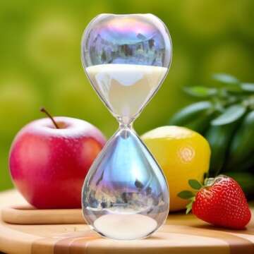 Falytemow Hourglass Sand Timer Glass Sand Timer Egg Hourglass for Kitchen Brushing Teeth School Teaching (Smooth, 15 Minutes)