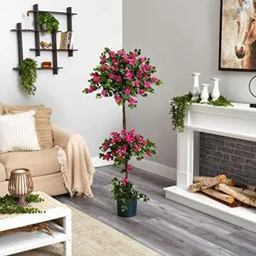 Nearly Natural Mini Bougainvillea Topiary - Stunning Decor