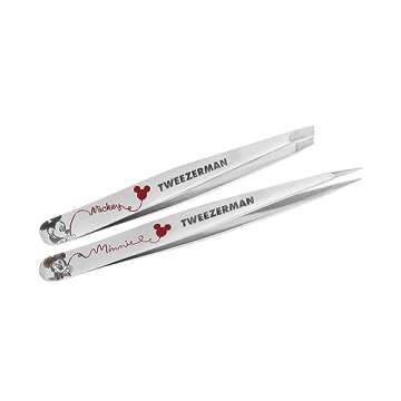 Tweezerman Disney's Mickey Mouse & Minnie Mouse Forever in Love Petite Point and Slant Set - Eyebrow for Women and Men Set