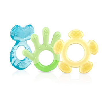 Nuby 3 Step Soothing Teether Set for Happy Teething Babies