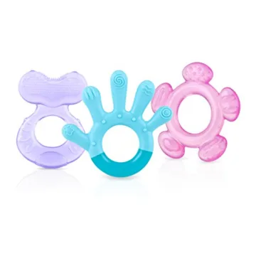 Nuby 3 Step Soothing Teether Set for Happy Teething Babies