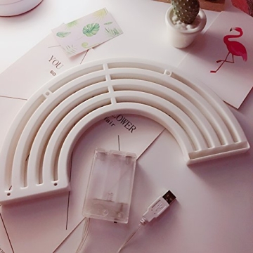 Vibrant QiaoFei Rainbow Light Sign for Festive Decor