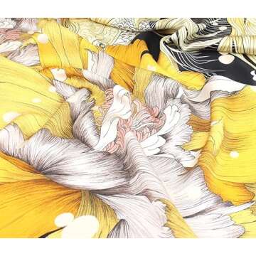 ANDANTINO 100% Silk Scarf 43" Large Square Lightweight Headscarf& Shawl–Women Hair Wraps-With Gift Packed