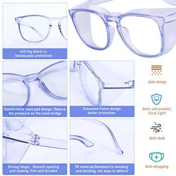 FORITOAST Safety Glasses - Protective Eyewear Anti Ray, Dust, Eye Protection