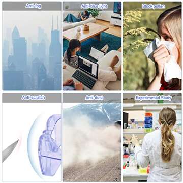 FORITOAST Safety Glasses: Anti Fog, Dust, Ray Protection