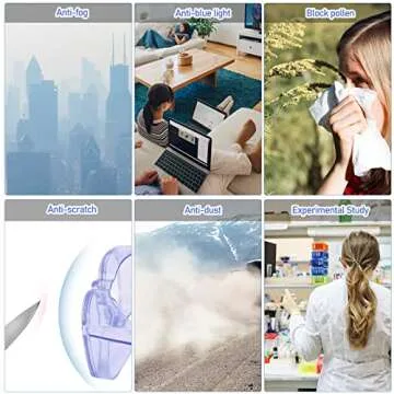 FORITOAST Safety Glasses: Anti Fog, Dust, Ray Protection