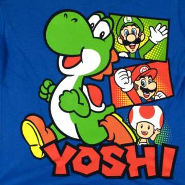 Nintendo Super Mario Bros. Boys Mario Kart & Friends Graphic Short Sleeve T-Shirts, (3T, Blue) 2Pack